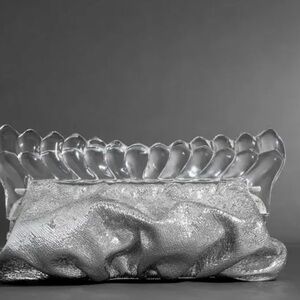 Alexis Bittar Silver Clutch with Crystal Accents